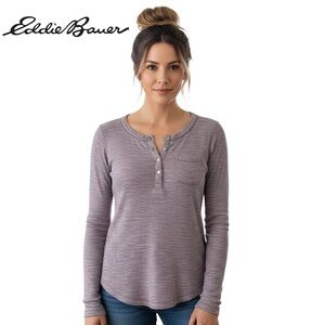 039 Eddie Bauer Purple Henley